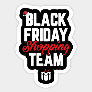 Black Friday Shopping Team Funny Christmas Sticker